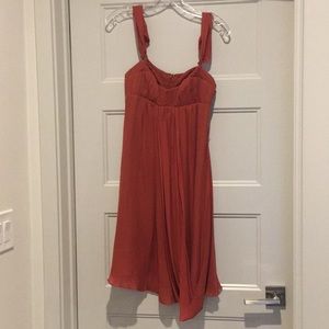 Nicole Miller rust colored cocktail dress